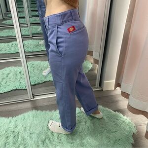 Women’s Chambray DICKIES Crop Roll Hem Work Pants Like New
